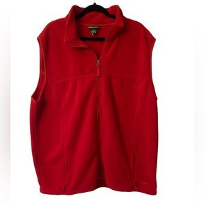 - Men's‎ Vintage L.L. BEAN Red Full Zip Fleece Vest Size XXL Tall